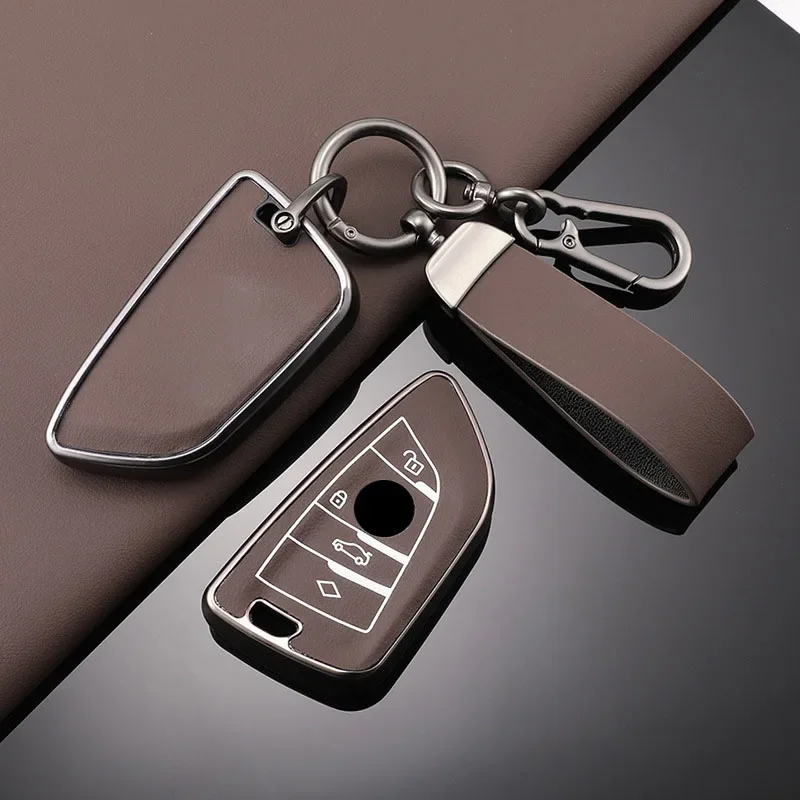 Leather Texture for Bmw F20 G20 G30 X1 X3 X4 X5 G05 X6 X7 G11 F15 F16 G01 G02 F48 Remote Smart Car Key Case Cover Accessories