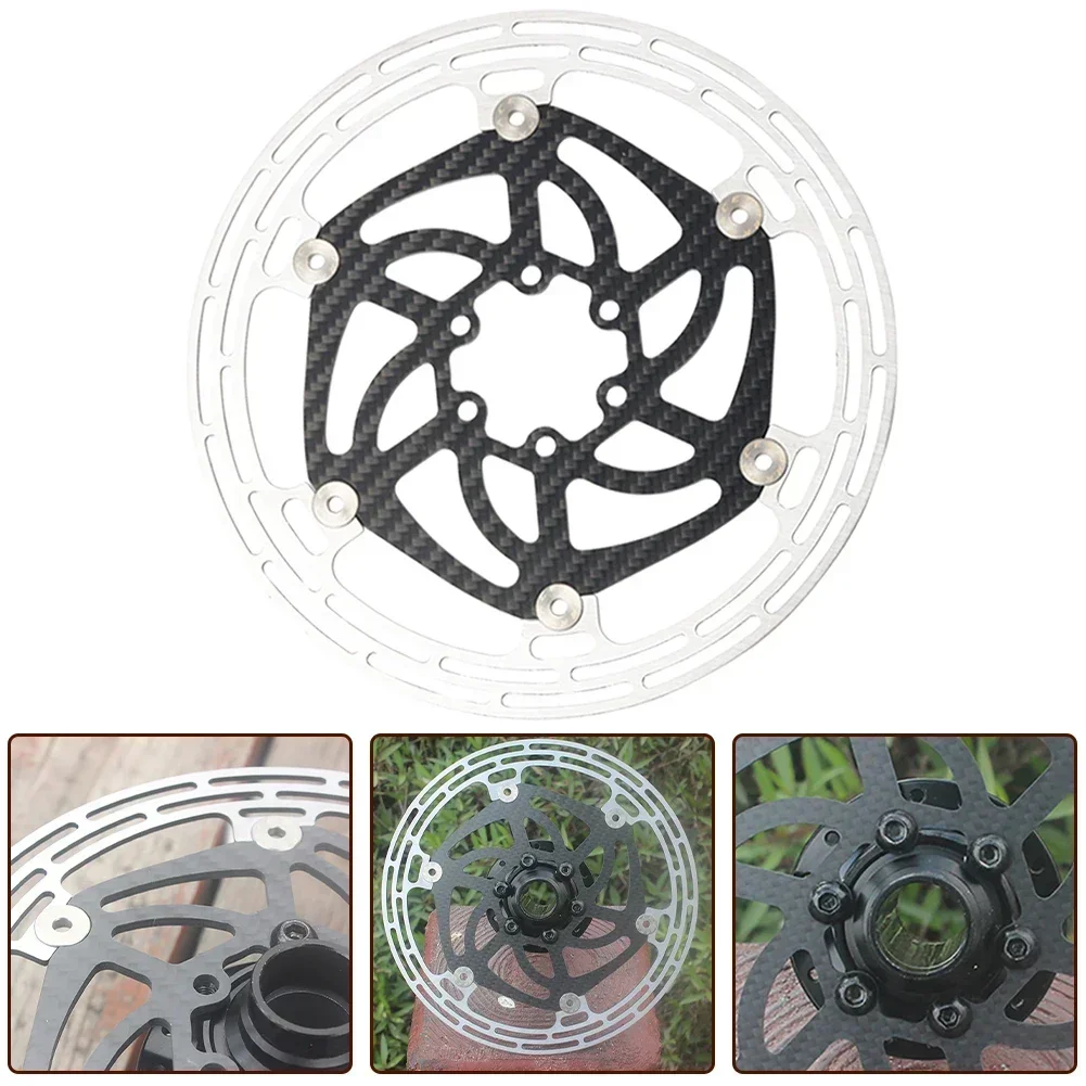 

Carbon Fiber MTB Mountain Bike Disc Brake 140mm 160mm 180mm 6 Bolts Ultralight Floating Hydraulic Brake Rotors Bicycle Parts