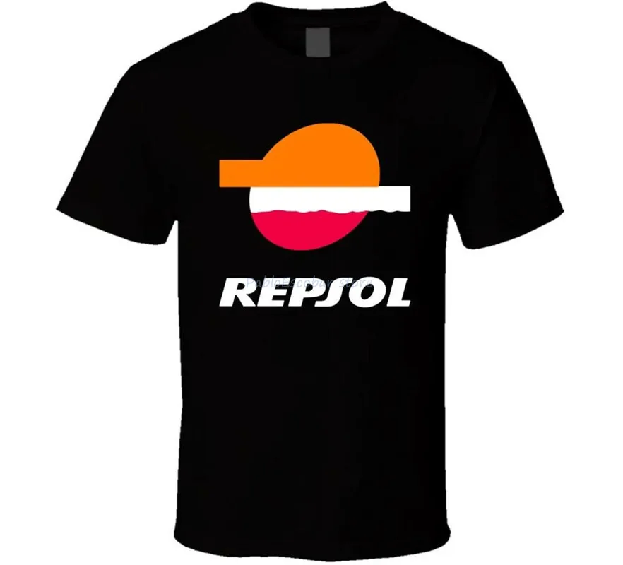 New Repsol Logo Shirt Black White Tshirt Men'S Tops New Unisex Funny Tee Shirt male new t-shirt fashion top tees