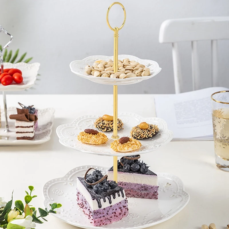 

Fruit plate hanger 5 Wedding Metal Gold 3 Tier Cake Stand Center Handle Rods Fittings Kit