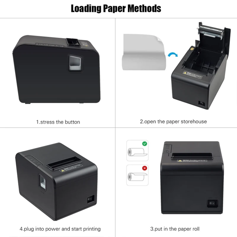 hit product80mm Thermal Printer for Receipt Printing Supermarket Restaurant Retail Use with USB Interface in Stock