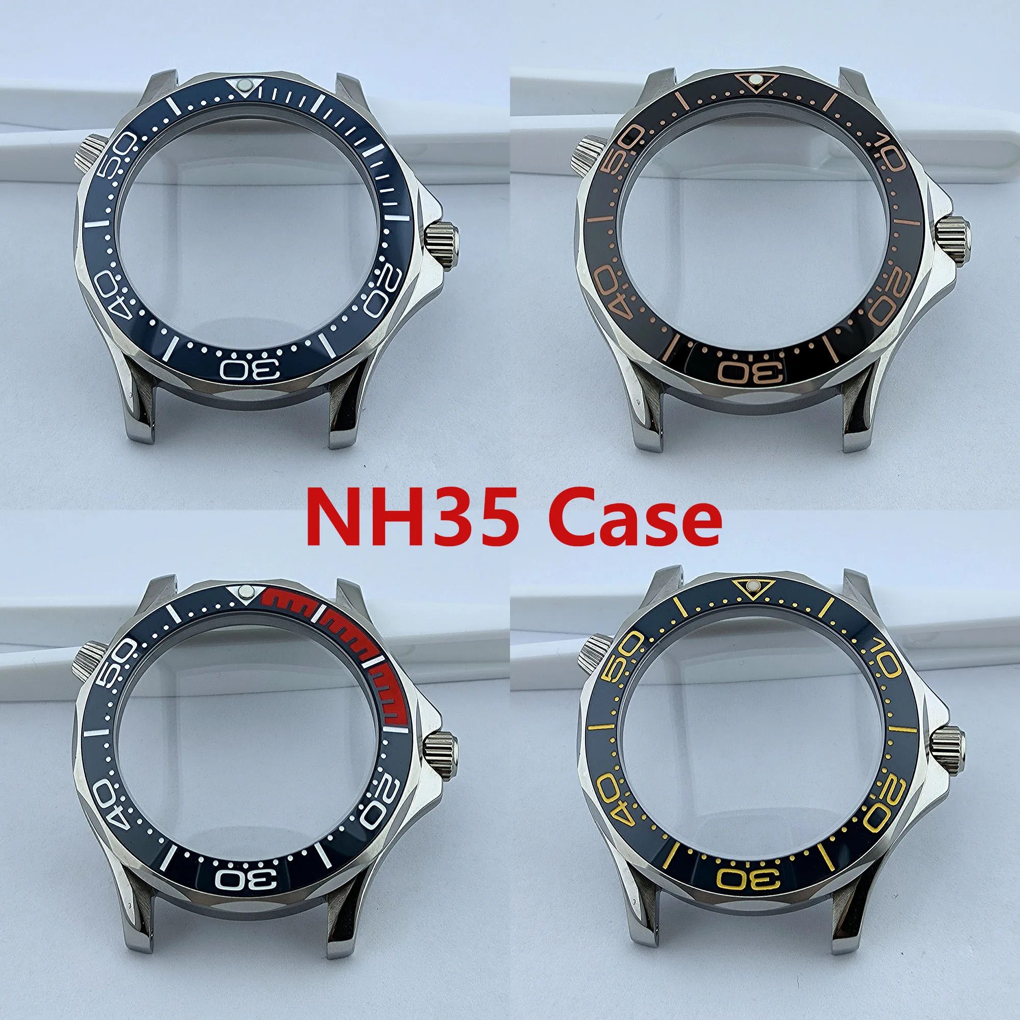 NH35 นาฬิกากรณีที่กําหนดเอง/ไม่มีโลโก้สแตนเลสผู้ชายอัตโนมัติ Sapphire Glass นาฬิกากันน้ํา Fit NH35/NH36 การเคลื่อนไหว