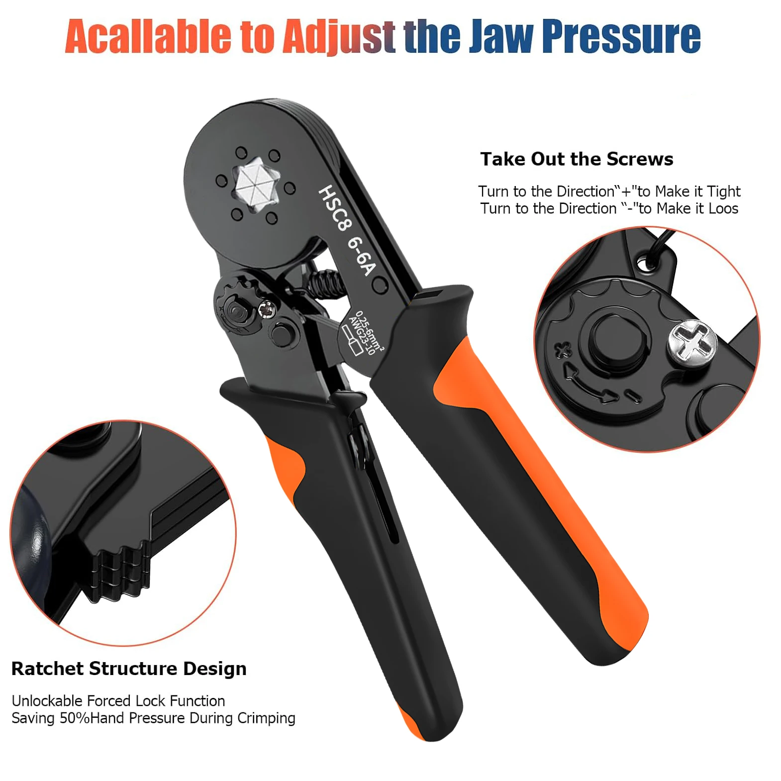 Tubular Crimping Terminal,multiple Crimping Pliers HSC86-4/6 Combination,electrical Equipment Connector,wire Connection Terminal