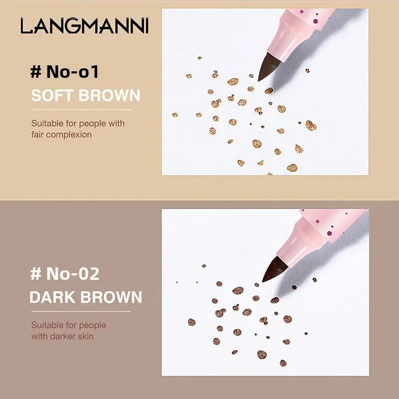 ラングマニ シミュレーションそばかすペン ナチュラル ワイルド 防水 長持ち 簡単カラー ノーメイク スポットペン メイク愛好家向け