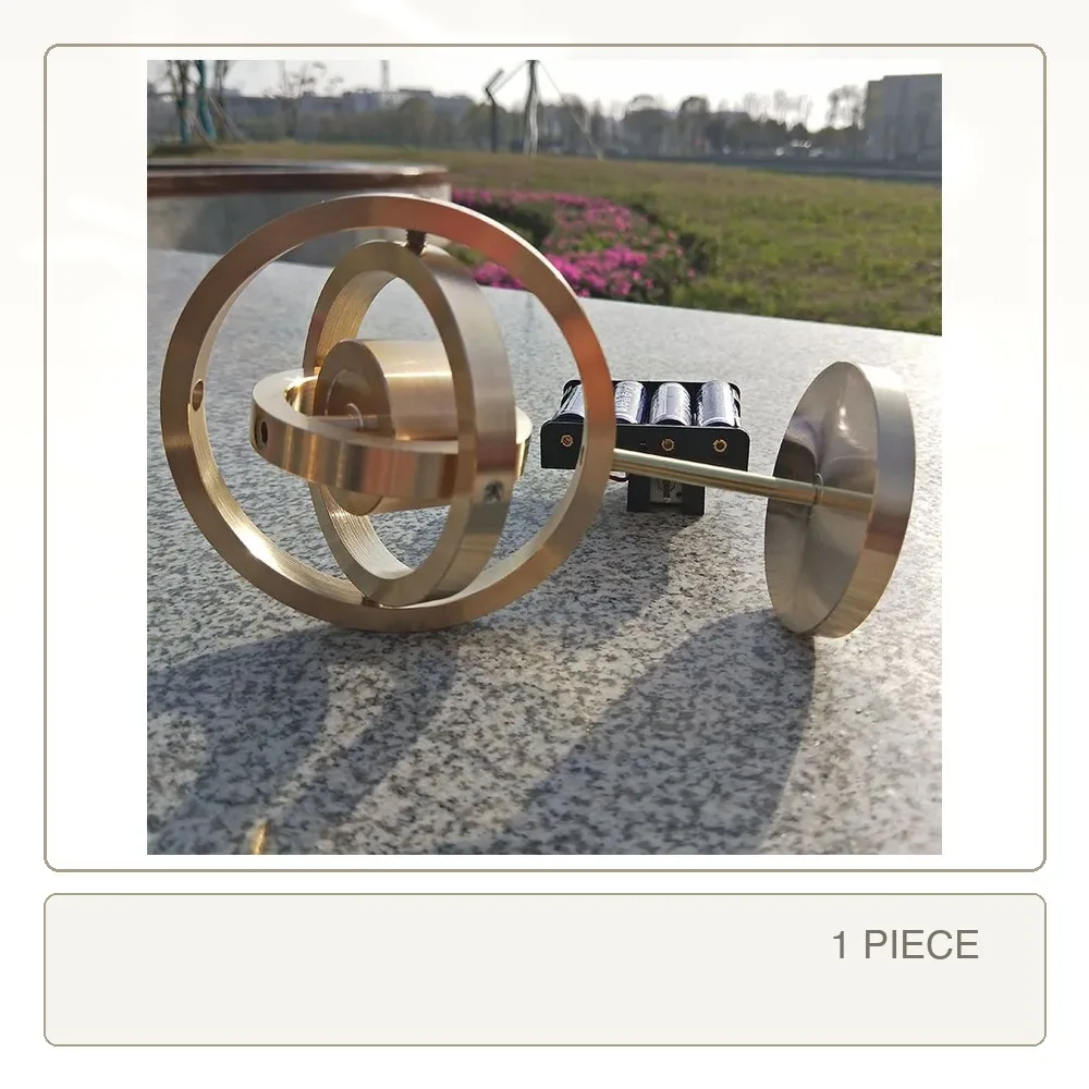 Metal Mechanical Gyroscope Gyro Stabilizer Inertial Demonstration Device Rotary Stress Relief Model Toy for Adults Students