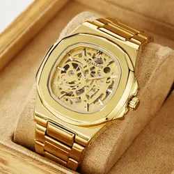 2023 Mechanical Watch For Men Luxury Stianless Steel Male Watches Brand Business Dive Hollow Automatic Clock Dropshipping