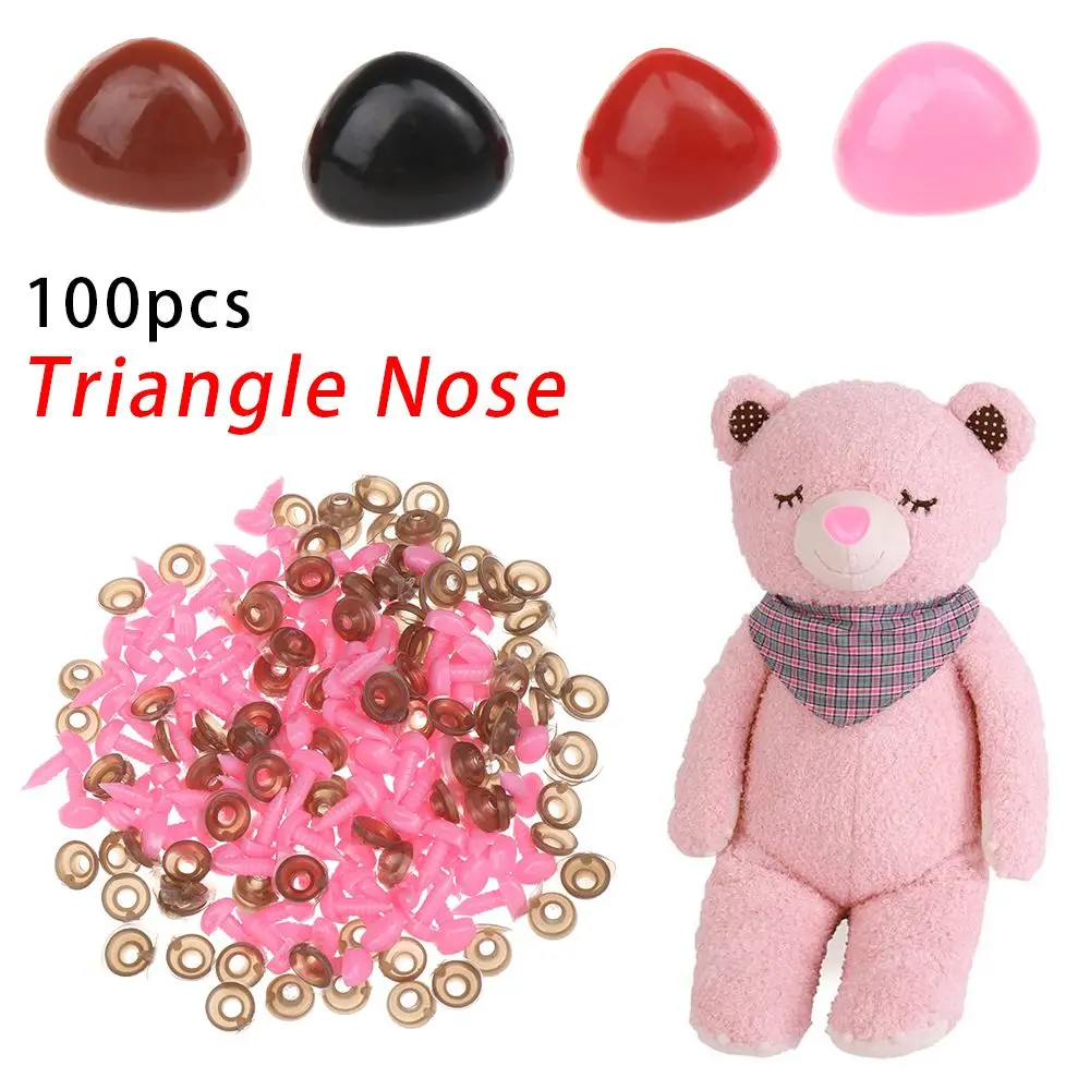 100pcs Craft DIY Tool Bear Buttons Doll Noses Triangle Nose Dolls Accessories Safety Parts