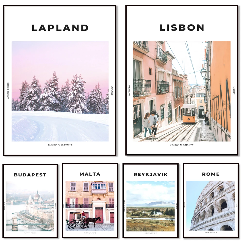 

Reykjavik, Iceland, England, London, Europe, Malta, Rome, Budapest, Prague, Lisbon, St. Paul's Cathedral tourist print poster