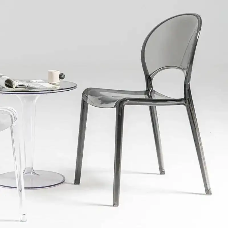 مريح المنزل في الهواء الطلق غرفة الطعام كراسي الطابق المعيشة الطعام كراسي الألعاب الحد الأدنى Sillas الأثاث شرفة البلاستيك واضح QQ
