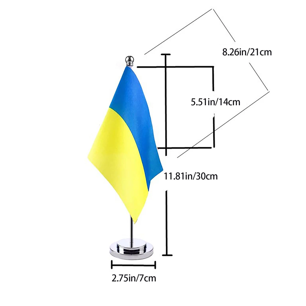 14x21cm Office Desk Small European Union Banner Meeting Room Boardroom Table Standing Pole The EU Flag