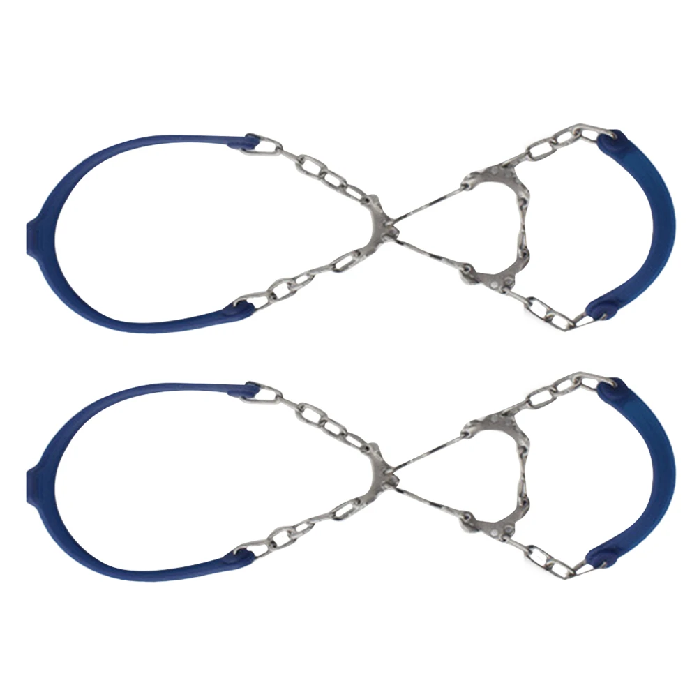 

2 Pcs High Tension Silicone Metal Ice Crampons For Boots Non Slip Snow Guards Outdoor Traction Spikes Shoe Covers Slope Icy