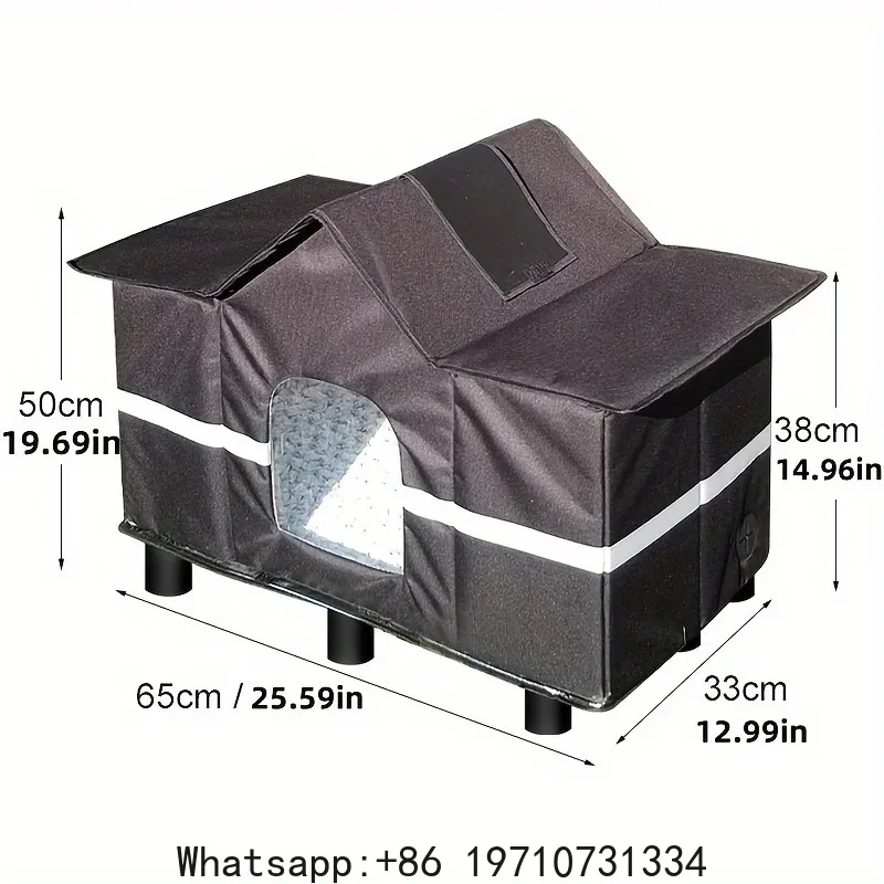

Waterproof Stray Cats House Outdoor Feral Cat Houses with Bracket Pets Tent Cold Resistant Big Pets House Winter Warm for Outsid