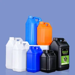 1 PCS 4 Liter 5 Liter Plastic Airtight Bottle Food Grade Square Liquid Jerry Can HDPE Container For Gel Shampoo Multipurpose