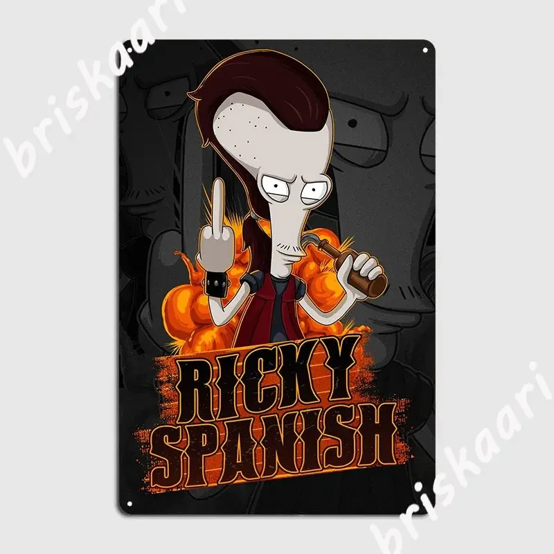 Ricky Spanish Metal Sign Custom Pub Garage Club Home Plaques Tin Sign Poster