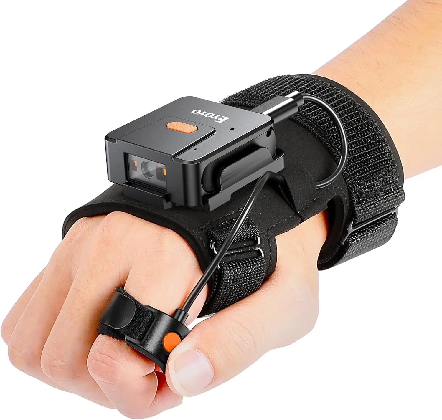 

Eyoyo Ring Barcode Scanner 1D/2D QR Code Bluetooth Finger Trigger Wearable Glove Left/Right Hand Scanner for iPhone/iPad/Android