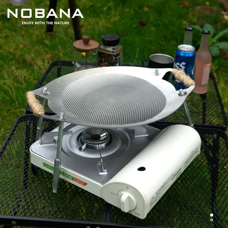 Outdoor barbecue pan 304 stainless steel Teppanyaki electromagnetic frying pan for household use