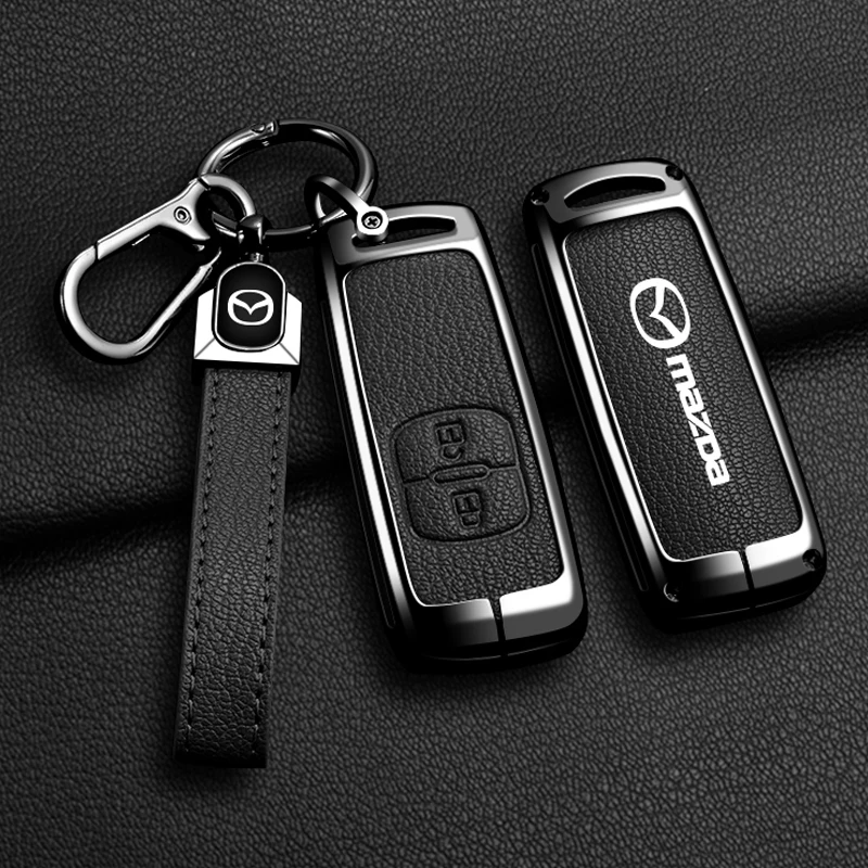 

Zinc Alloy Car Key Holder for Mazda Axela Atenza 3 2 6 CX3 CX5 CX30 CX8 CX9 MX5 RX7 RX8 SKYACTIV Remote Protector Car Key Cover