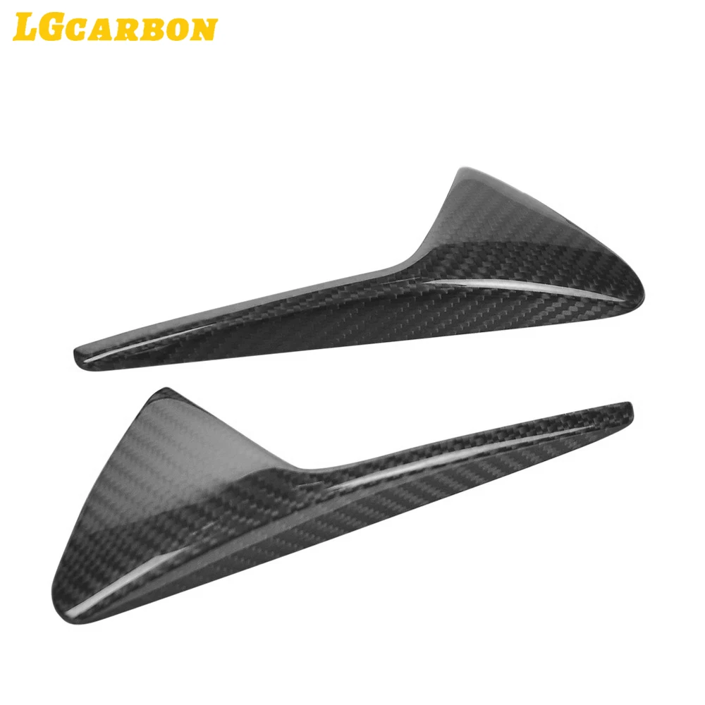 LGcarbon For Tesla Model X Side Camera Protection Cover Carbon Fiber Fender Trim Cover Car Modification Accessories