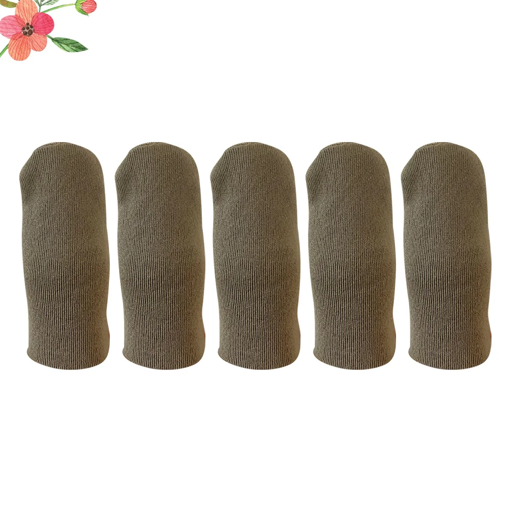 

5Pcs Phone Game Finger Sleeves Silver Gray Ultra-Thin Anti-Sweat Screen Touch Finger Covers Anti-Slip Thumb Sleeve Smooth Gaming