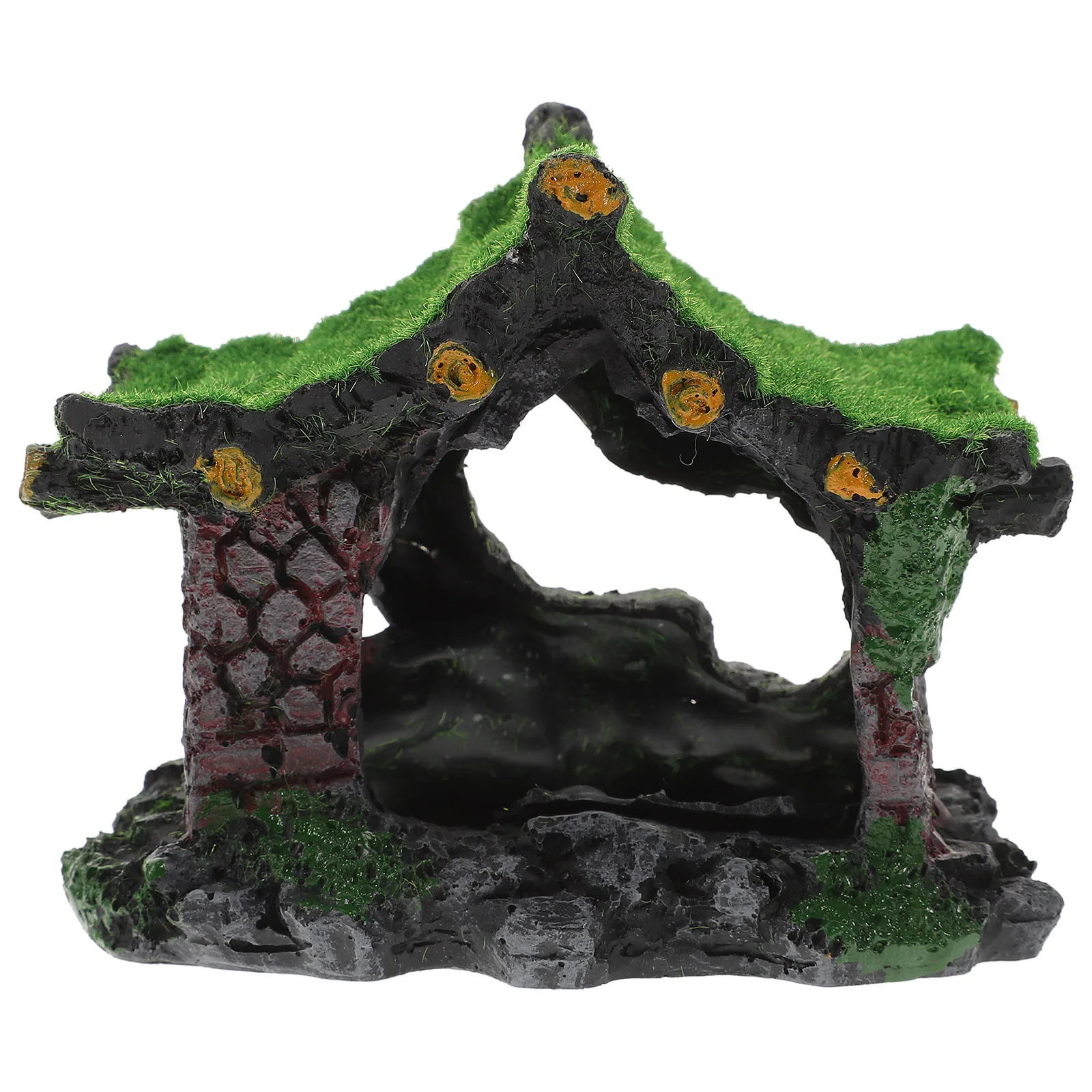 

Water Resin Aquarium Cave Decor Fish Tank Shelter Hideout For Aquatic Pets Creative Durable Small Castle Decoration