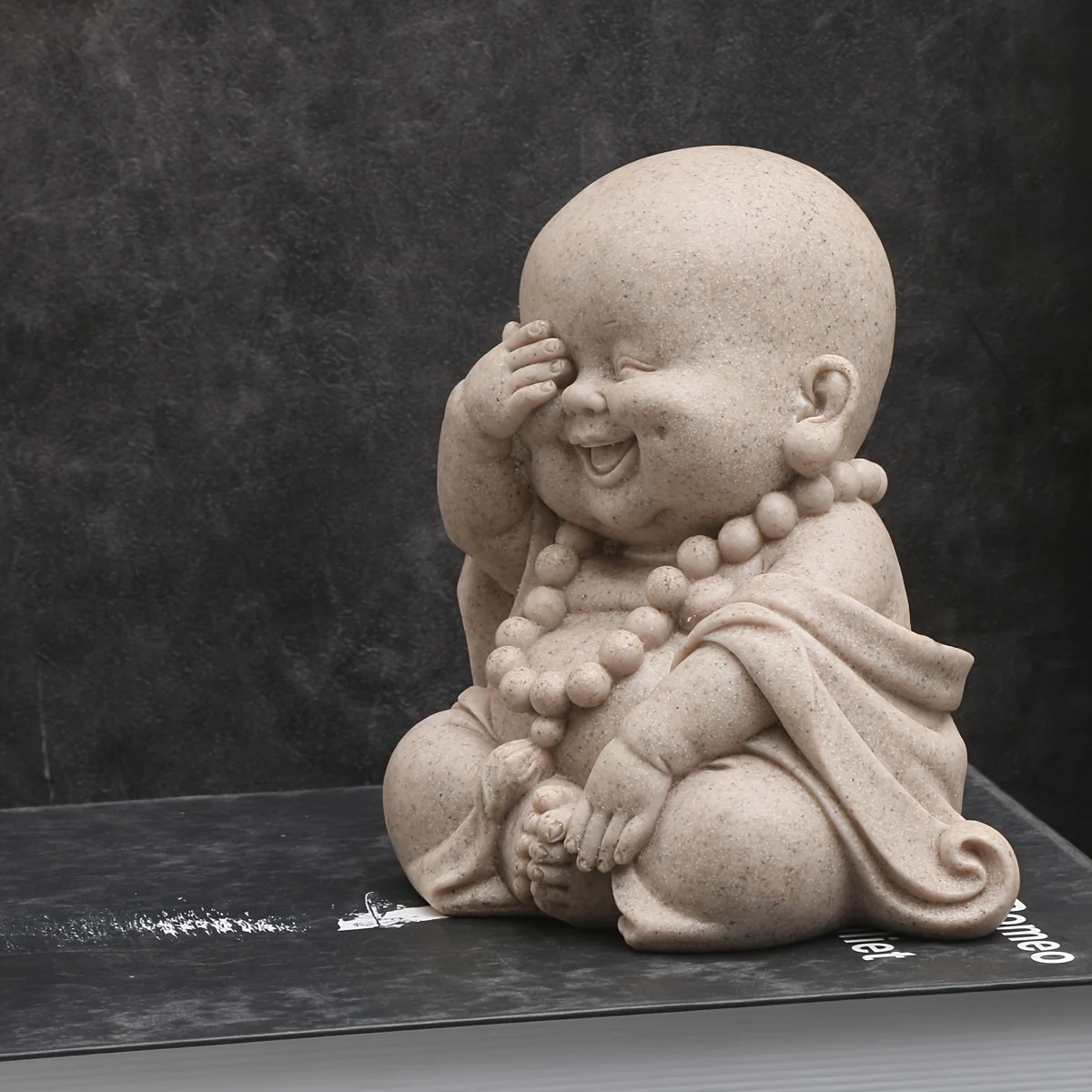 Adorable Zen-Inspired Resin Monk Figurine - 