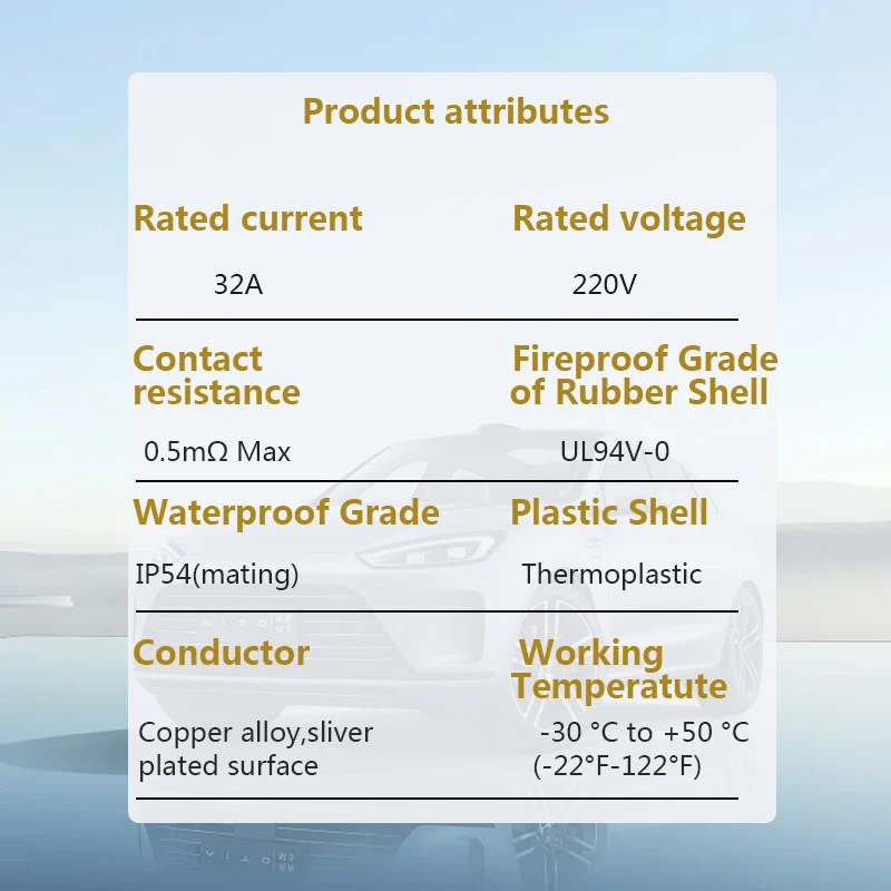 GBT TO TYPE1 AC EV 어댑터 32A 7KW GBT 암-SAE J1772 암 커넥터(미국 표준 자동차용)