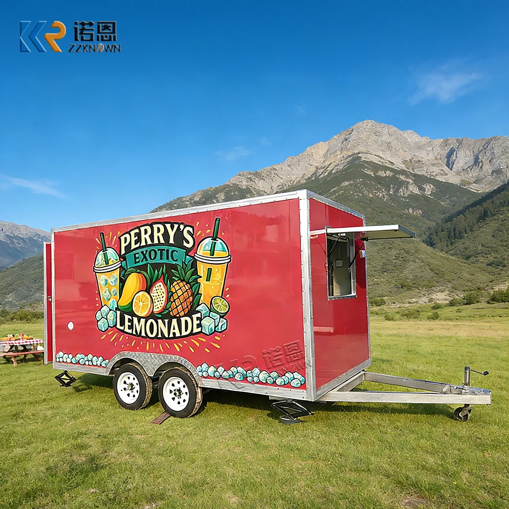

Custom Mobile Kitchen Container Van Trailer Prefab Expandable House Container Mobile Bubble Tea Beverage Food Trailer For Sale