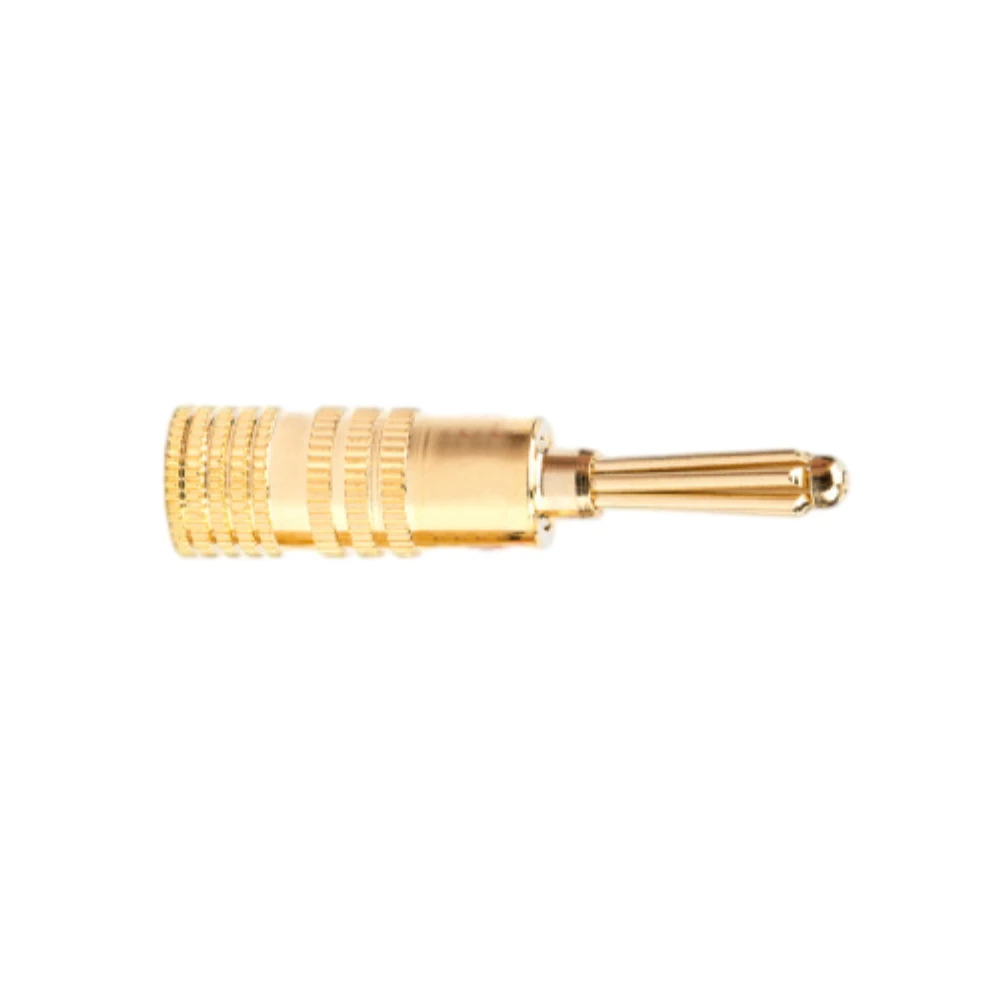 2PCS Banana Plug Connector Solid Aluminum Shell Banana Plug Gold Shell Pure Copper 4mm Six Core Banana Plug Connector Terminal