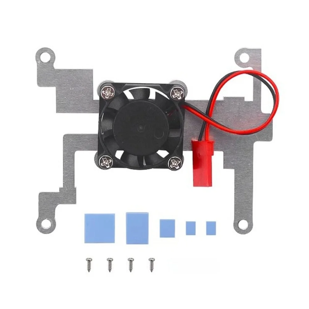 Aluminum Heat Sink Kit With 5V Cooling Fan And Mounting Bracket For Raspberry Computer Board Thermal Dissipation Accessories