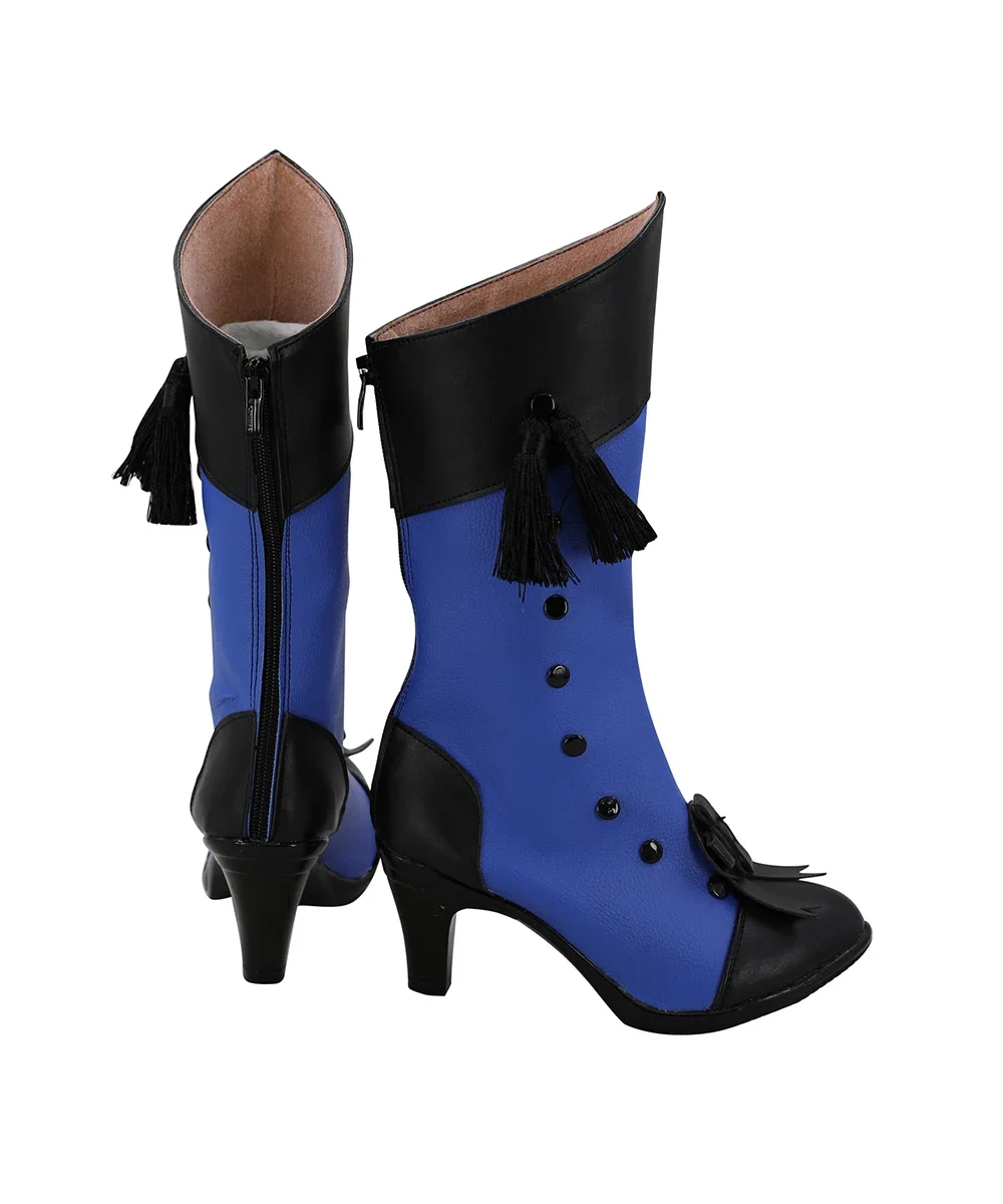 Bkack Butler Ciel Phantomhive blauwe schoenen cosplay Kuroshitsuji Ciel cosplay laarzen hoge hak schoenen op maat gemaakt unisex elke maat
