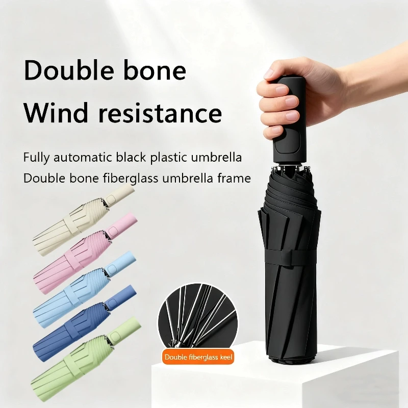 

24 Bone Folding Umbrella Automatic Open Close SPF 50 UV Sun Protection Windproof Rainproof Compact Portable For Men Women 2025
