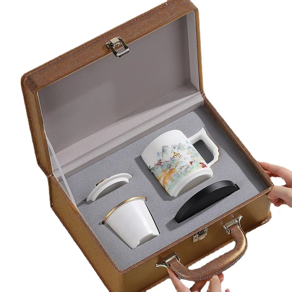 

High-end birthday gift men's office cup tea separation mug