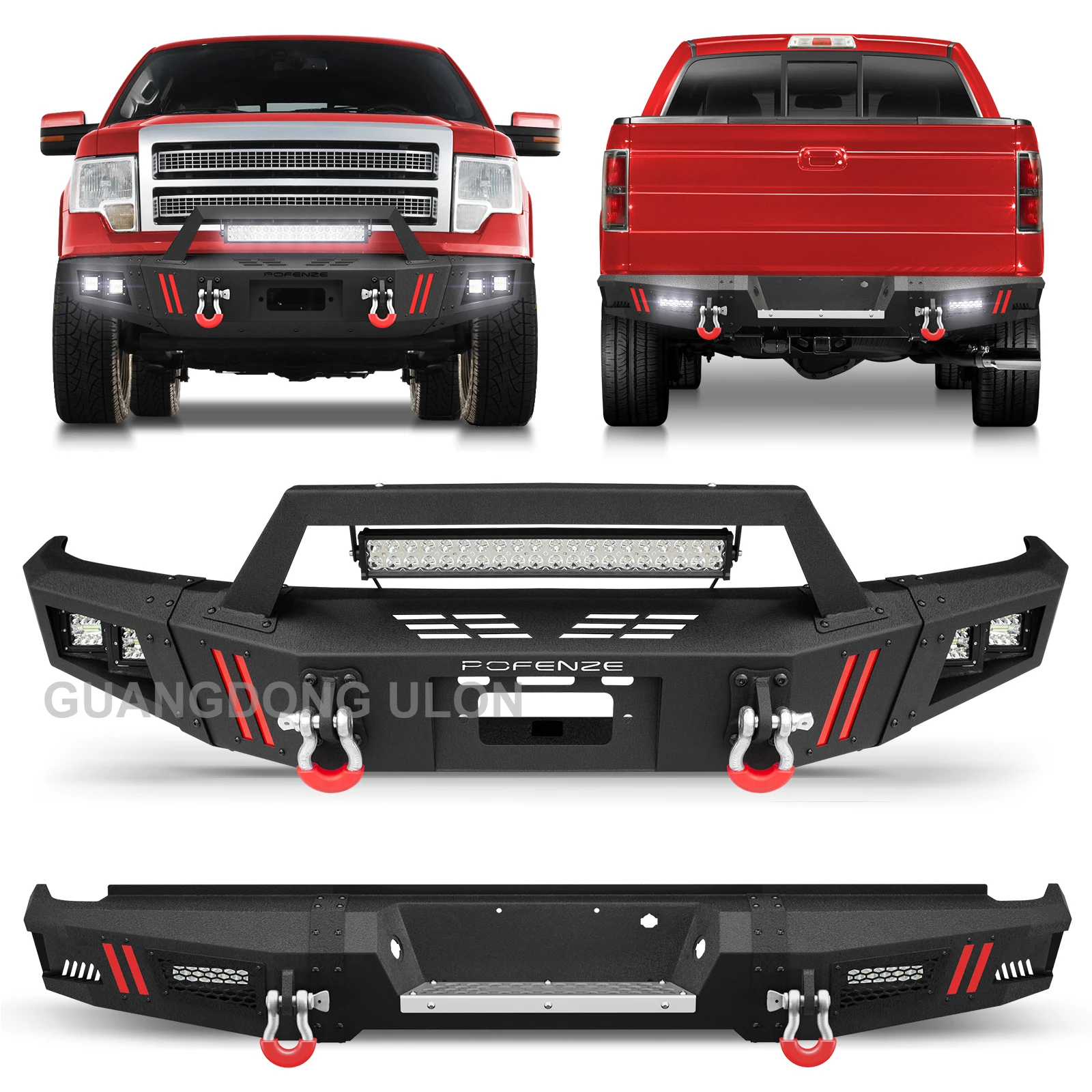 New Style Auto Spare Parts Car bumper Body Kits for Ford F-150 Full Width Truck Front and Rear Bumper fit 2009-2014