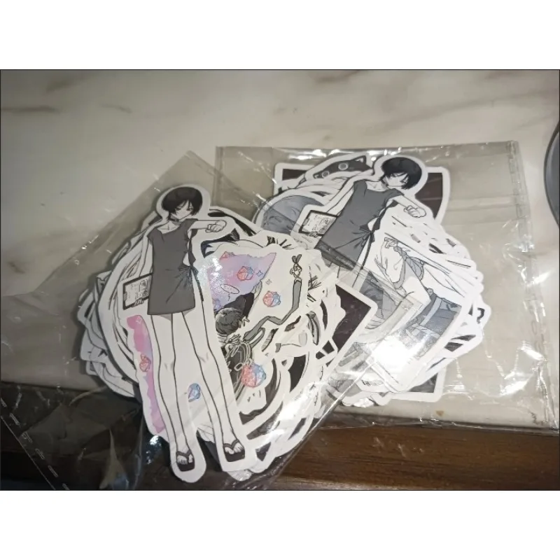 50Pcs/Pack Anime Game Stickers White Style Stickers Wanderer Scaramouche Kunikuzushi Vagrant  DIY Sticker Birthday Gift