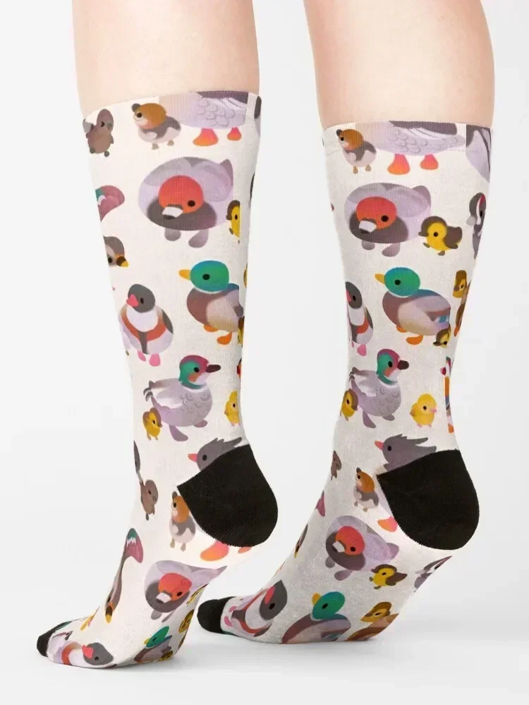 Duck and Duckling Socks Thermal man winter Sports kawaii Heating sock Men's Socks Women's