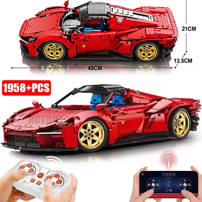 Technical Car Daytona SP3 Racing Vehicle Compatible 42143 Or Remote Control Set MOC Model Building Blocks Toys For Children Gift