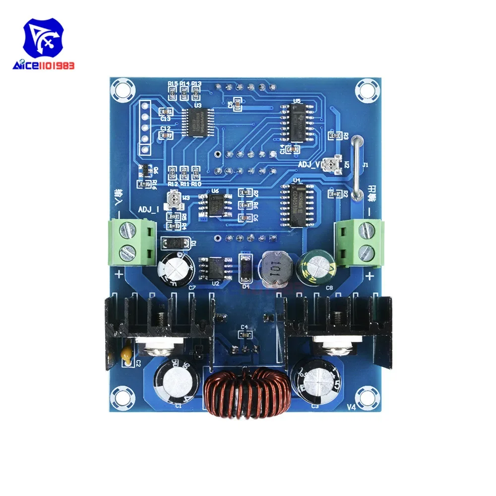 Diymore XH-M403 XL4016 DC-DC DC 5 -36V do DC 1.3 -32V 8A LED cyfrowy Regulator napięcia Buck obniżanie mocy moduł zasilający