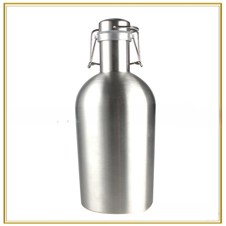 

Manufacturer spot wholesale 2L swing lid wine jug 2 liters 304 stainless steel wine jug bar with beer barrel processing