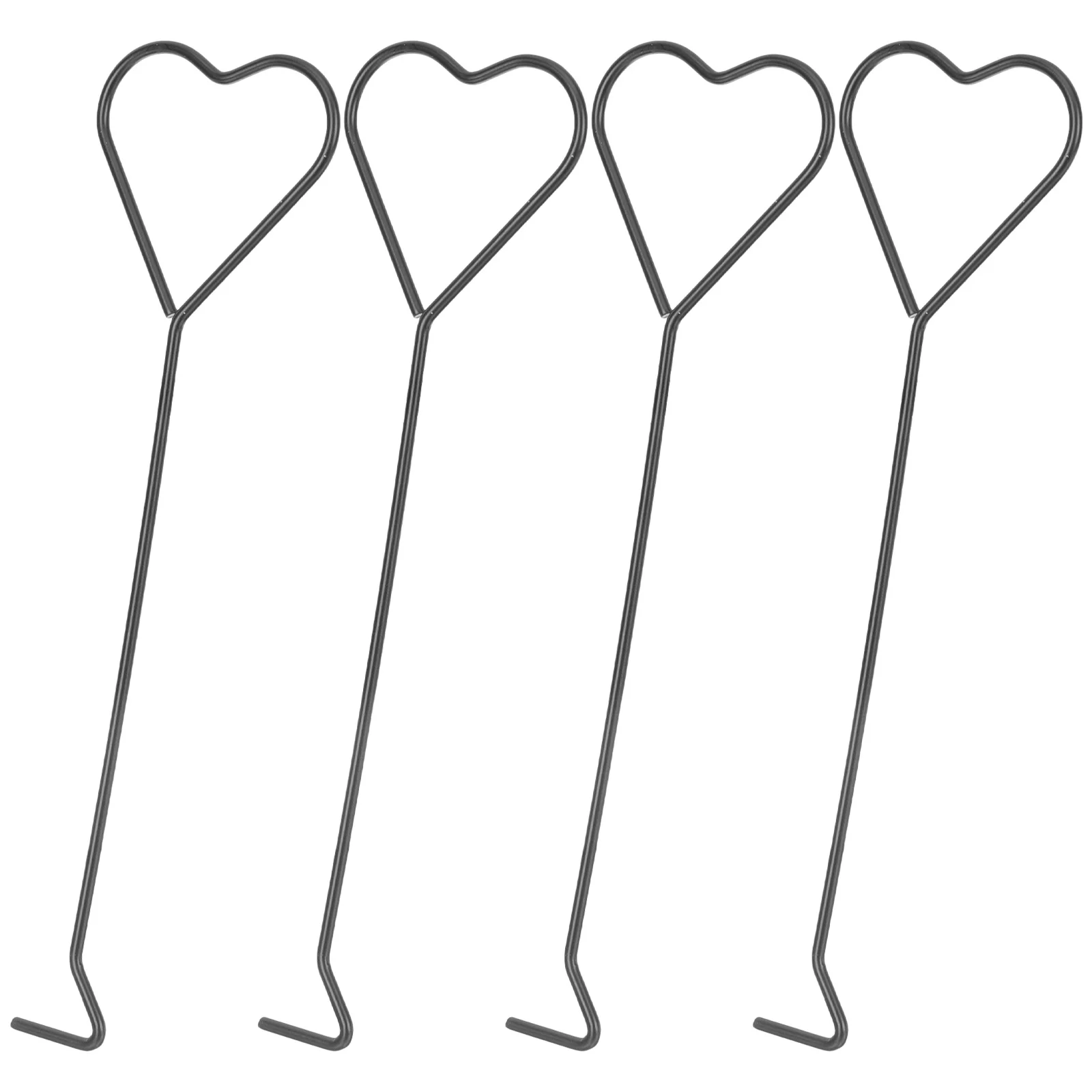 

4pcs Wick Hooks Heart Design Iron Extinguisher Long Handle Wick Dipper For Aromatherapy Candles Home Supplies
