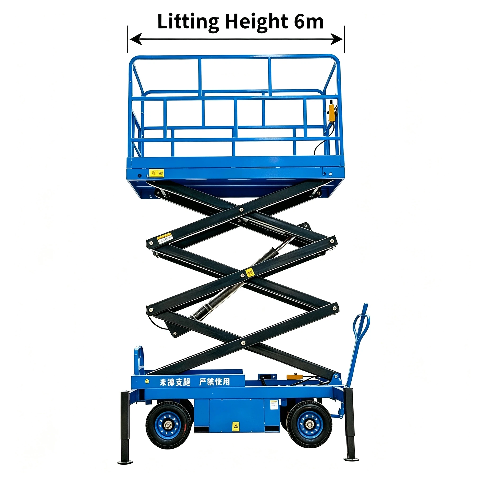 Self-propelled Lift Platform Adjustable Height Shockproof Frame For High-altitude Installation Maintenance Jobs Customized image 3