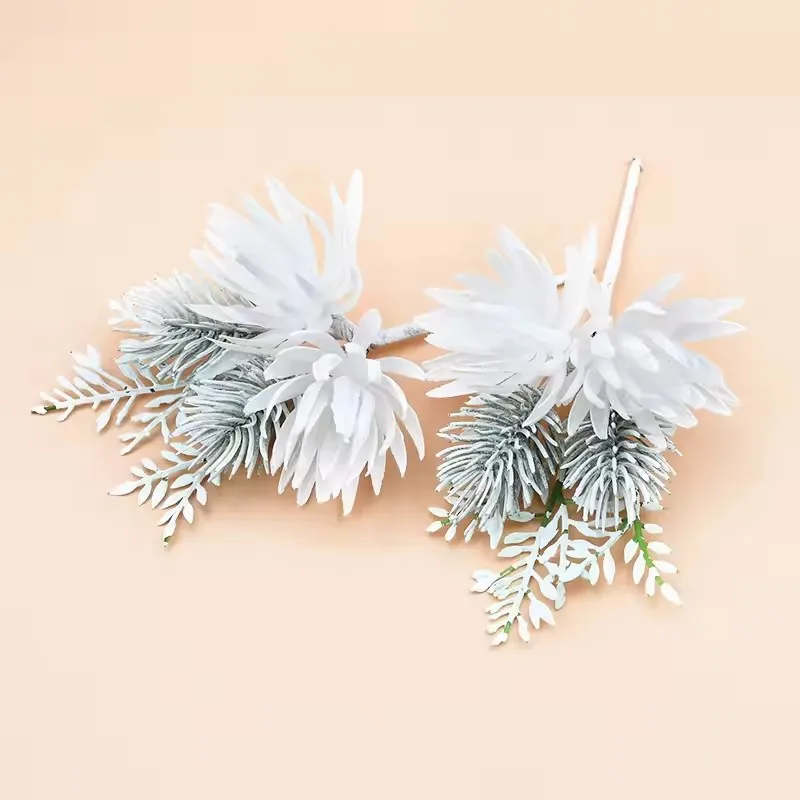1 Stück künstliche Pflanzen, Weihnachtsbaumschmuck, Hochzeitsdekoration, künstliche Blumen, Heimdekoration, Zubehör, Neujahr
