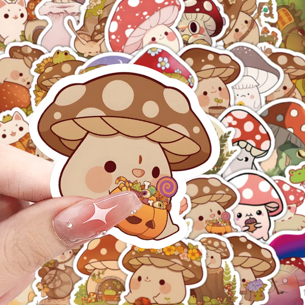 10/30/54PCS Fungo Del Fumetto Adesivi Creativo Graffiti Meme Divertente Personificazione Decorazione Del Telefono Del Computer Portatile Chitarra Bici Decalcomanie