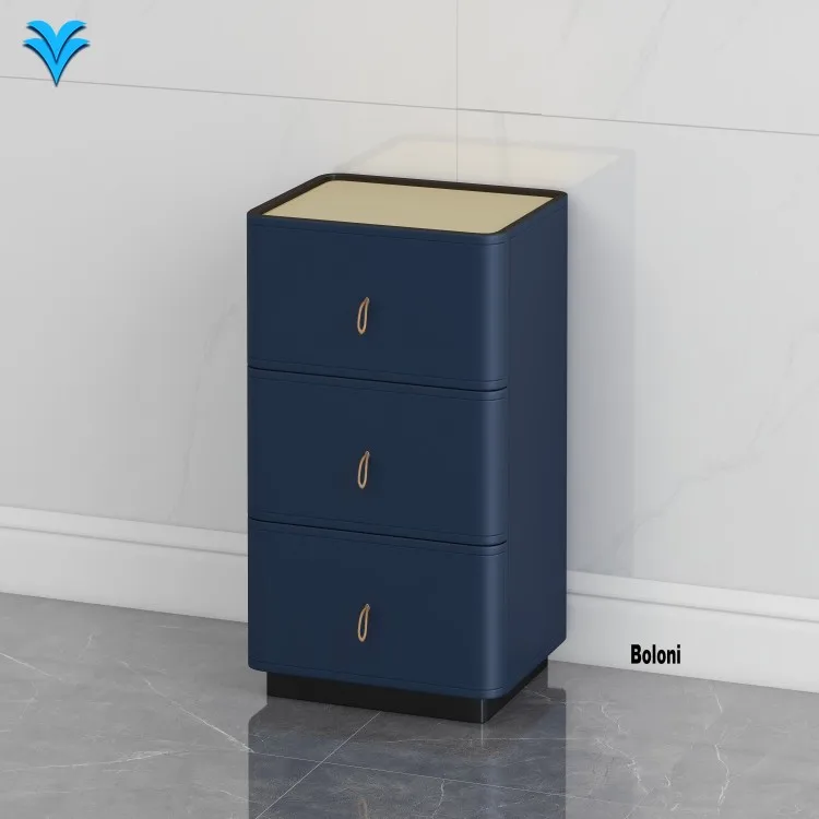 منضدة خشبية لغرفة النوم الحديثة ذات درجين وخزانة جانبية بجانب السرير بتصميم جديد لأثاث غرفة المعيشة في الفندق