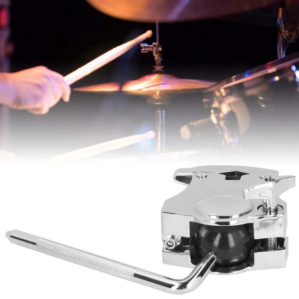 Durable Metal Tom Drum Rack Mount Silver Color Drum Mount Bracket Drum Set Extension Clip For Drum