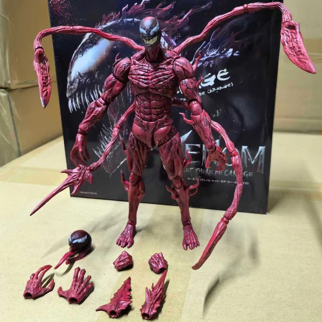 Shf Venom Action Figure Toys Ko Carnage Horse Model Statue Collectible Ornaments Doll Christmas Children Gifts