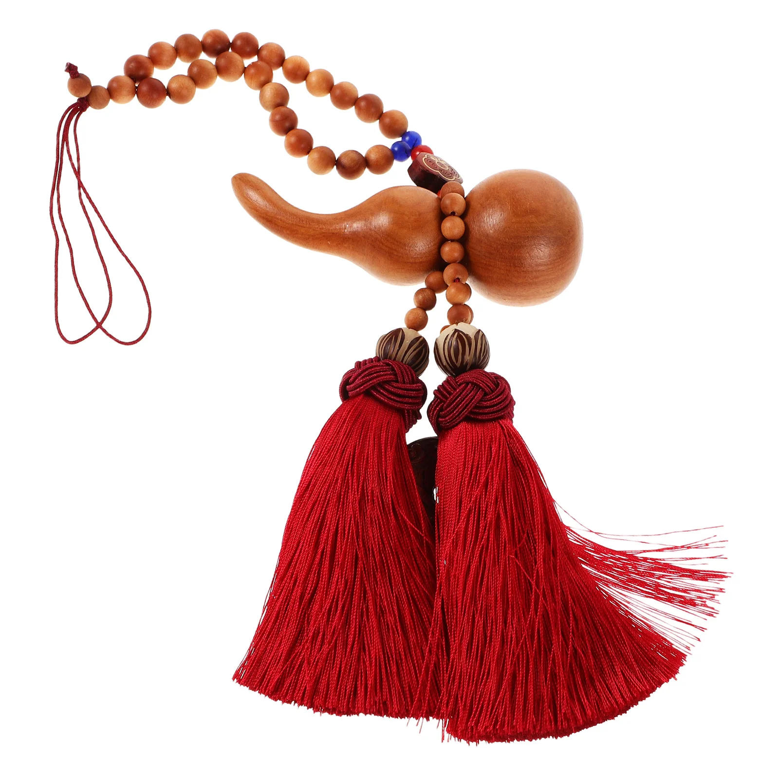 

Car Hanging Pendant Lucky Gourd Feng Shui Charm Chinese Style Dried Gourd Ornament for Vehicle Home Decor Keychain Accessory
