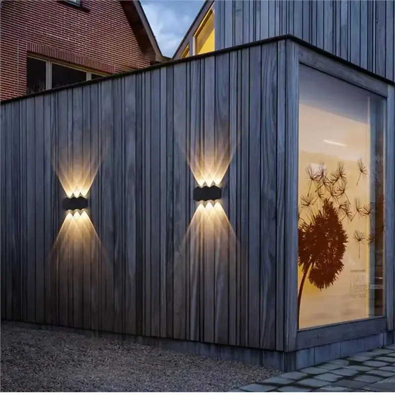 HRBAJ-الألومنيوم وحدة إضاءة LED جداريّة ضوء مقاوم للماء في الهواء الطلق داخلي IP65 6 واط الجدار مصباح للإضاءة الليلية لحديقة درج #5