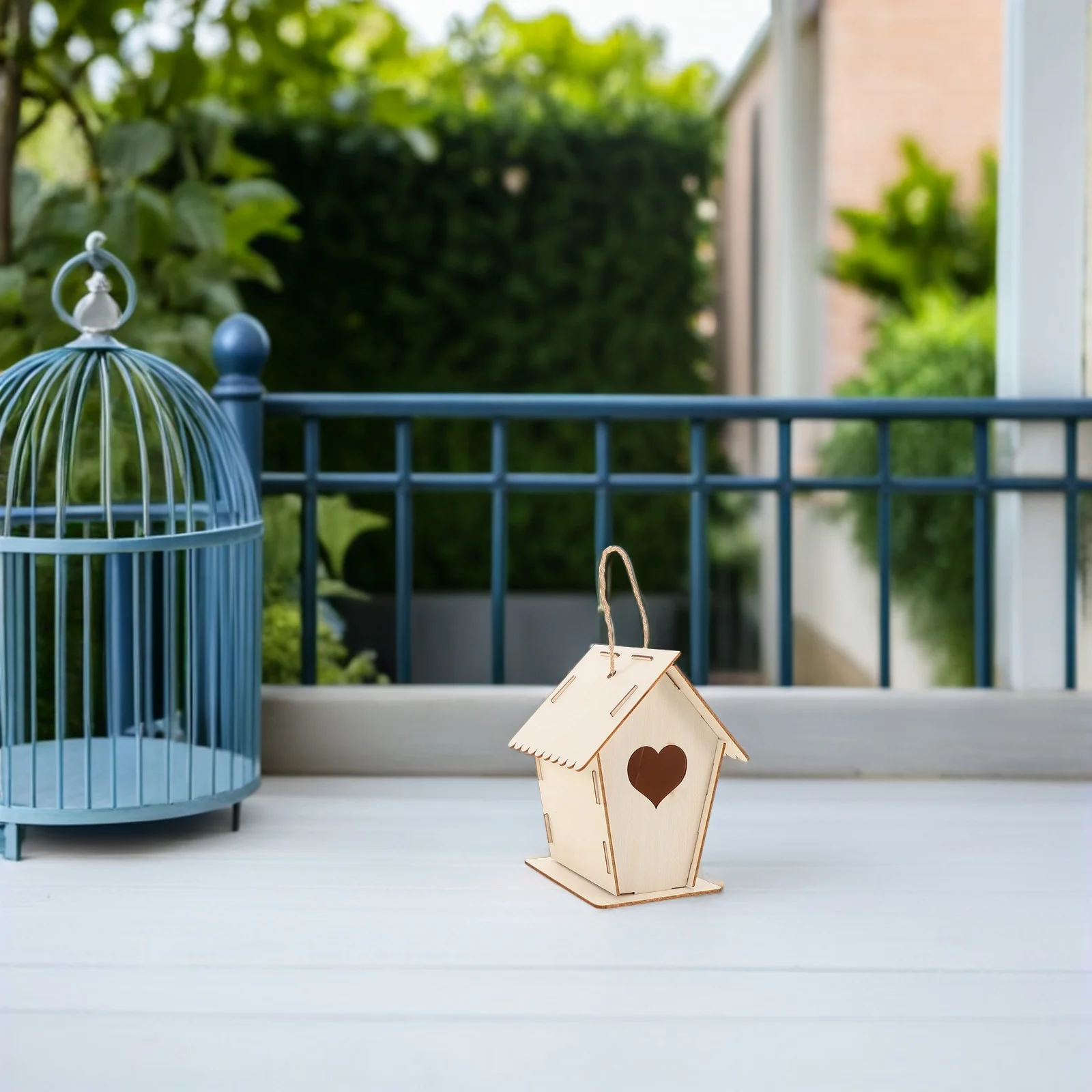 6 قطع من بيت الطيور للأنشطة اليدوية الخارجية وحفلات أعياد الميلاد وبيوت تزيين فارغة معلقة #1