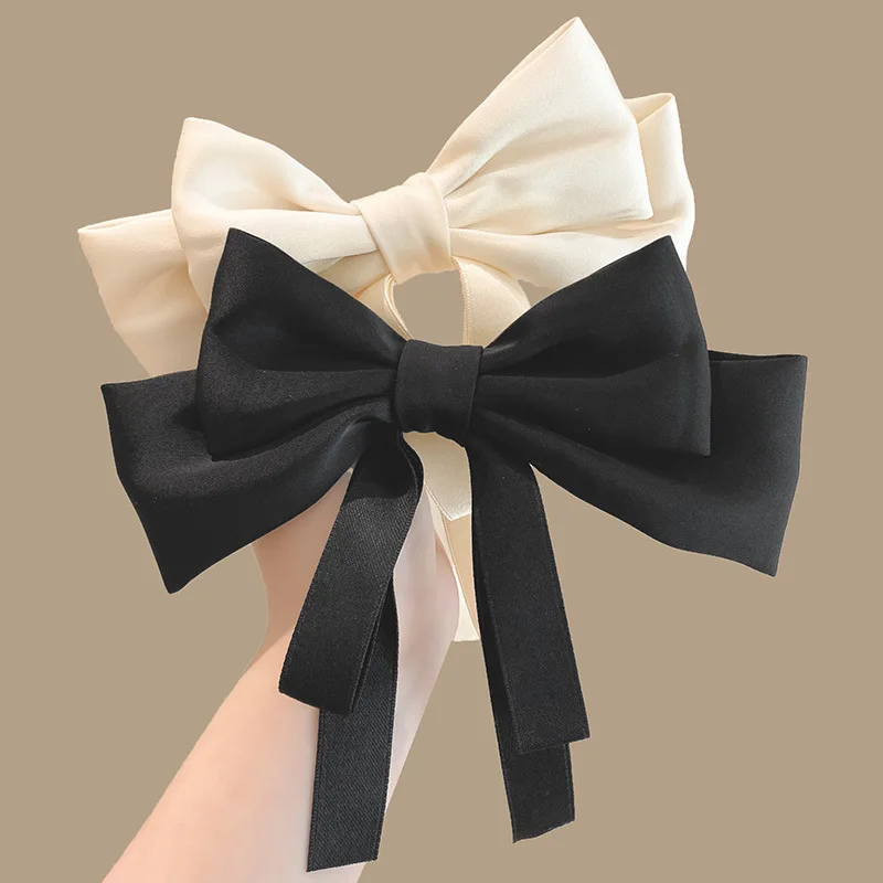 

Fashion Spring Ribbons Bows Hair Clips Claw Hairpins For Women Girls Lady Headwear Barrettes Korean Ponytail Hair Accessories