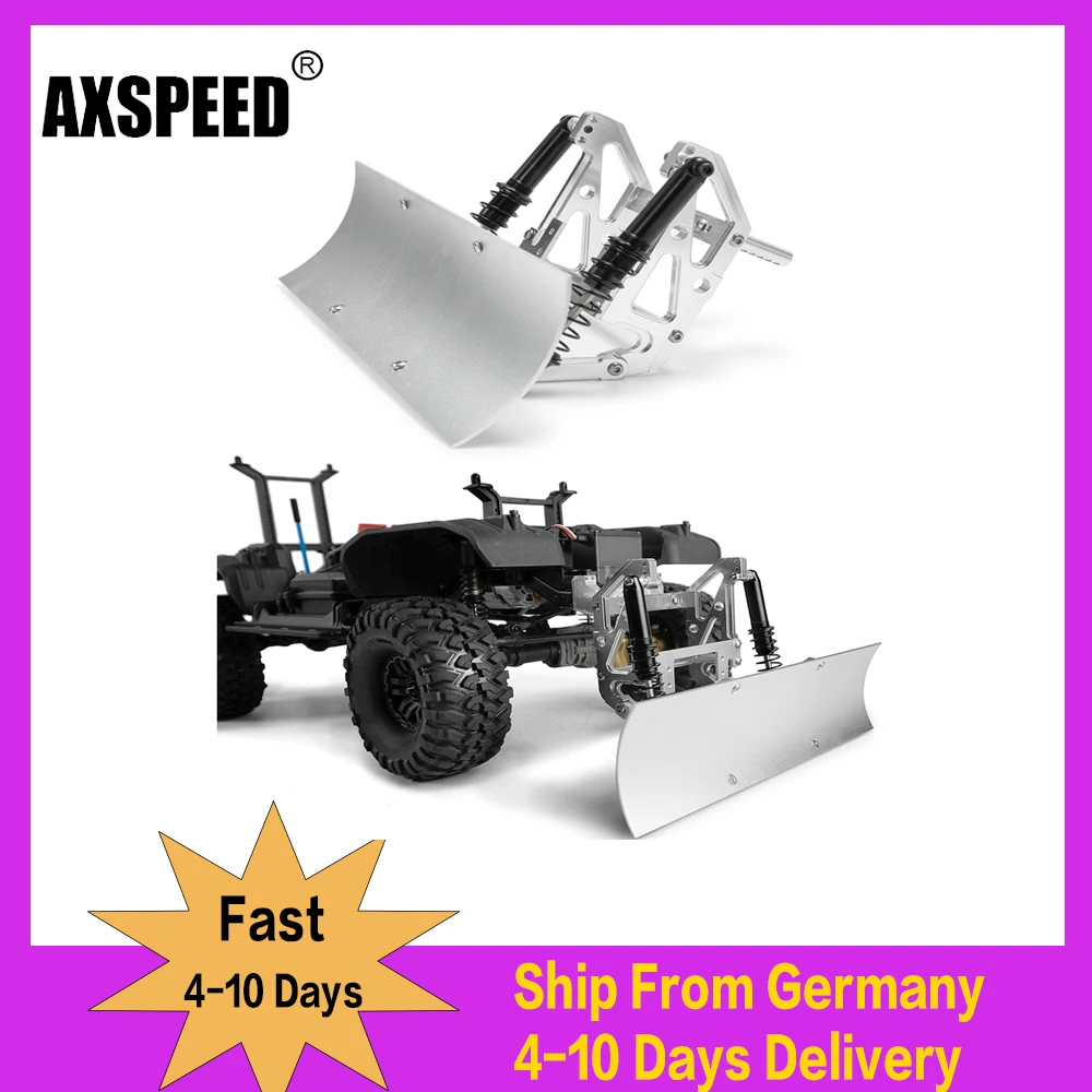 

AXSPEED 1Pcs Metal RC Car Blade Snow Plow Snow Shovel for 1/10 Axial SCX10 II 90046 90047 90028 90027 TRX4